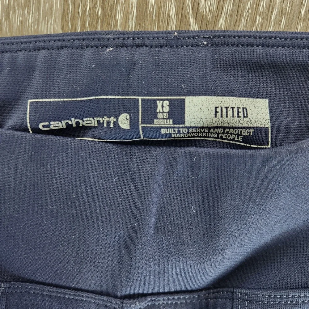 Carhartt Force Fitted Utility Leggings Navy Blue Work Pants Womens XS Regular
